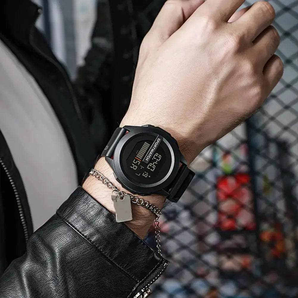 Men’s Digital Sports Watch With LED Display & Alarm