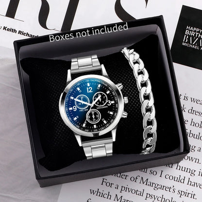 Men’s Quartz Business Watch with Stainless Steel Band