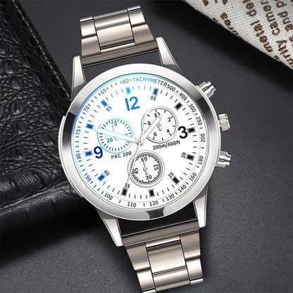 Men’s Quartz Business Watch with Stainless Steel Band