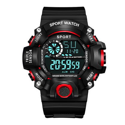 Men's Digital Sports Watch Large Dial Waterproof Alarm